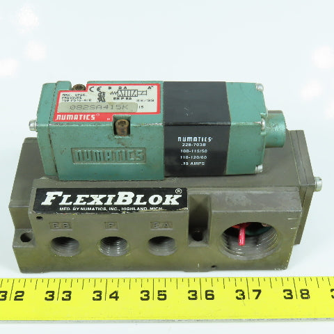 Numatics 082SA415K Pneumatic Solenoid Valve 150 PSI W/ 8 Port FlexiBlok Manifold