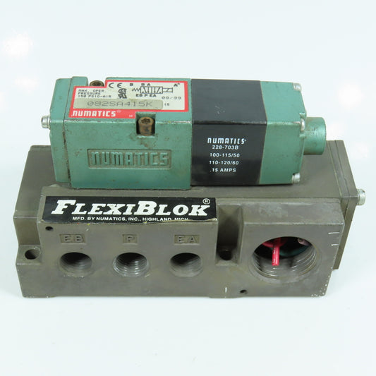 Numatics 082SA415K Pneumatic Solenoid Valve 150 PSI W/ 8 Port FlexiBlok Manifold