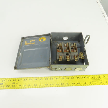 Wadsworth 8733N 30A Fusible Safety Disconnect Switch 240VAC 4-Pole
