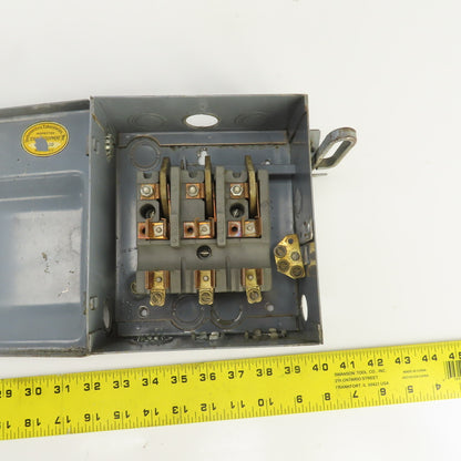 Wadsworth 8733N 30A Fusible Safety Disconnect Switch 240VAC 4-Pole