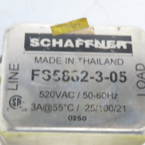 Shaffner FS5882-3-05 Power Line Filter 520V /50-60Hz 3A