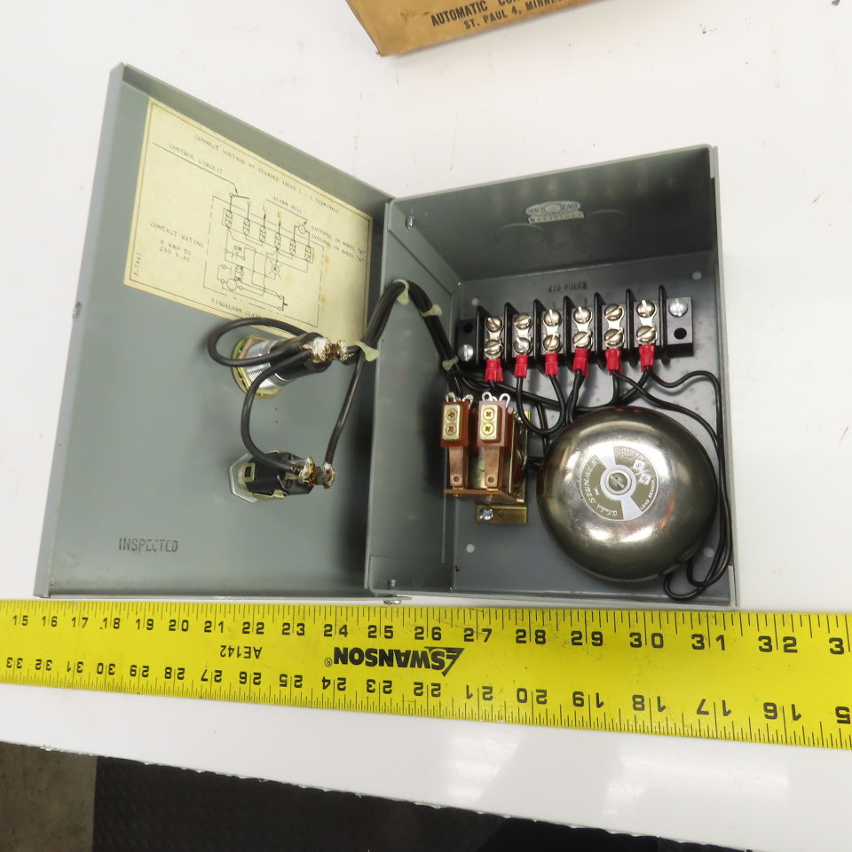 Autocon Class 7400 Singalarm Alarm Control Box W/Silencer & Red Indicator 110V