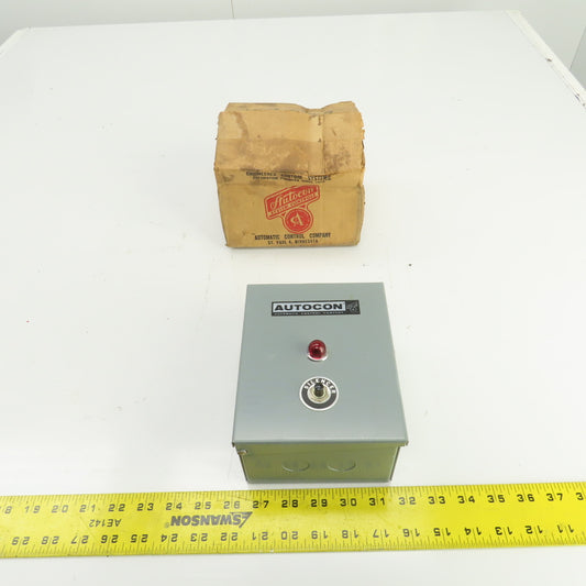 Autocon Class 7400 Singalarm Alarm Control Box W/Silencer & Red Indicator 110V