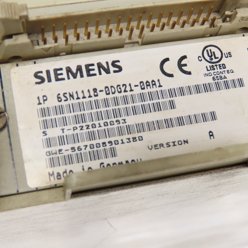 Siemens 6SN1118-0DG21-0AA1 Simodrive  6SN1123-1AA00-0AA1 LT Modul INT. 15A