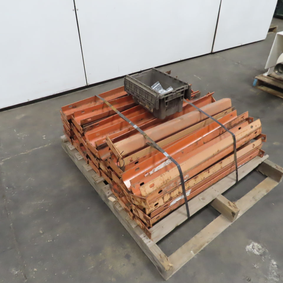 3" x 36" Floor Mount Pallet Rack Protector Guard Orange Lot of 43