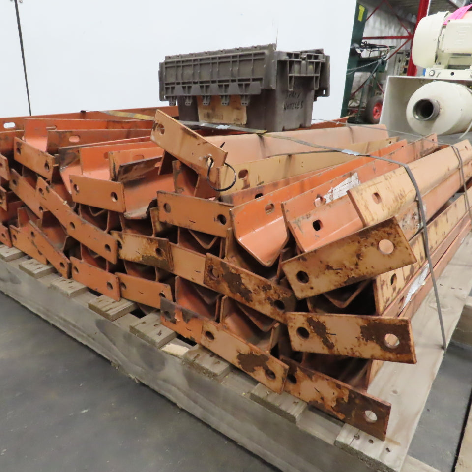 3" x 36" Floor Mount Pallet Rack Protector Guard Orange Lot of 43