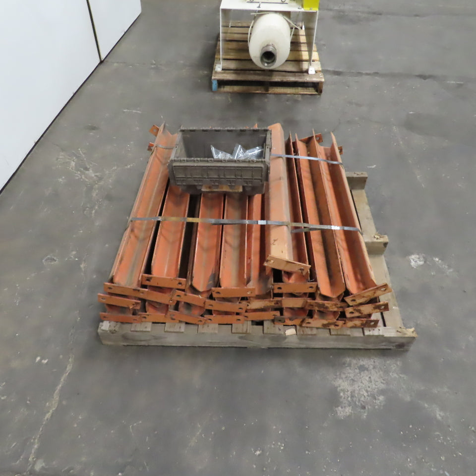 3" x 36" Floor Mount Pallet Rack Protector Guard Orange Lot of 43