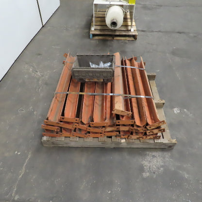 3" x 36" Floor Mount Pallet Rack Protector Guard Orange Lot of 43