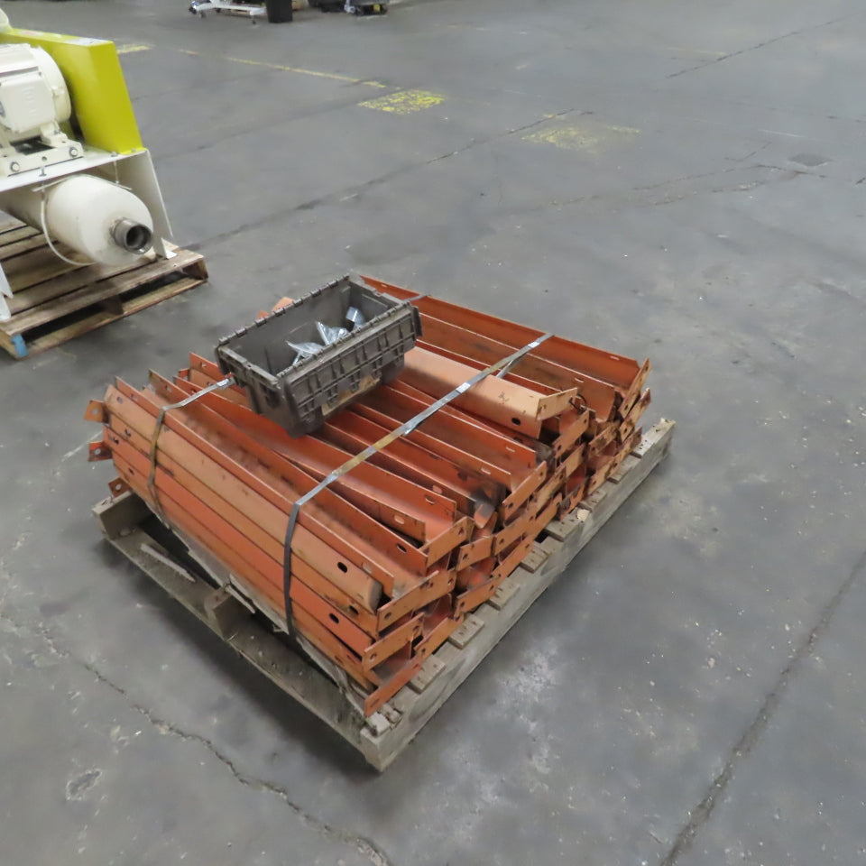 3" x 36" Floor Mount Pallet Rack Protector Guard Orange Lot of 43