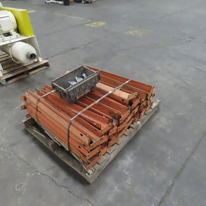 3" x 36" Floor Mount Pallet Rack Protector Guard Orange Lot of 43