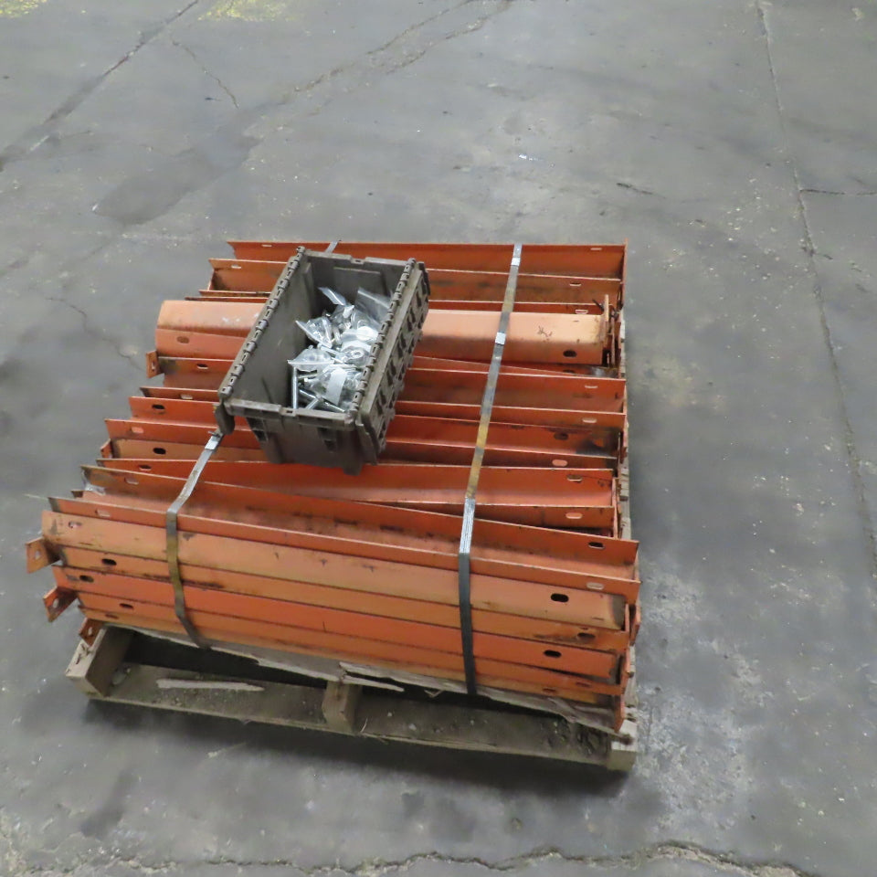 3" x 36" Floor Mount Pallet Rack Protector Guard Orange Lot of 43
