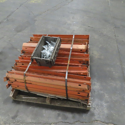3" x 36" Floor Mount Pallet Rack Protector Guard Orange Lot of 43