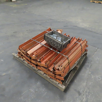 3" x 36" Floor Mount Pallet Rack Protector Guard Orange Lot of 43