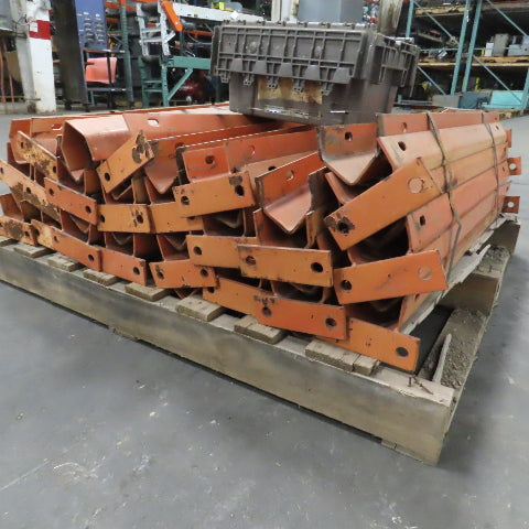 3" x 36" Floor Mount Pallet Rack Protector Guard Orange Lot of 43