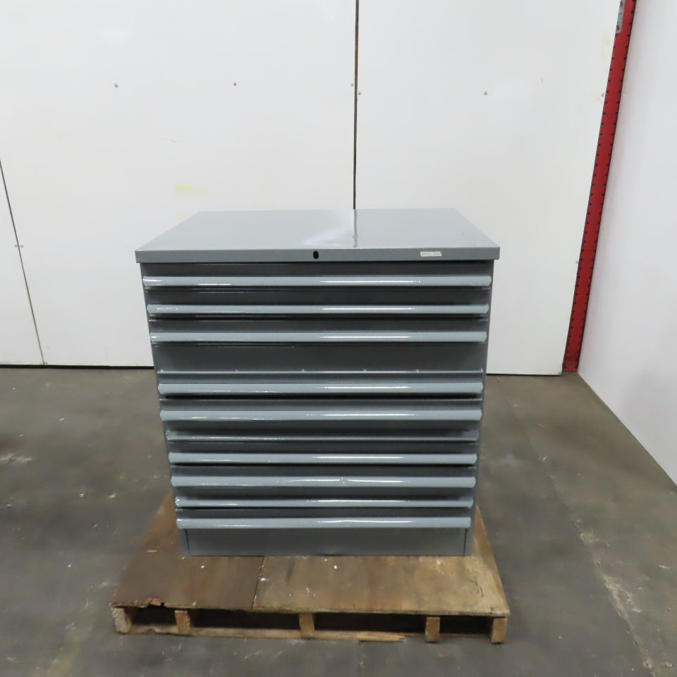 Equipto 10 Drawer Industrial Parts Tool Storage Shop Cabinet 36" x 26" x 39"H