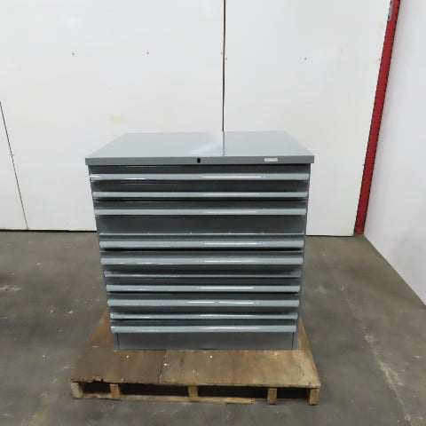Equipto 10 Drawer Industrial Parts Tool Storage Shop Cabinet 36" x 26" x 39"H