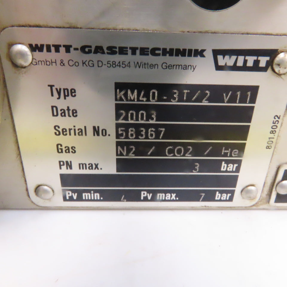 Witt-Gastechnik KM40-3T/2 V11 Gas Mixing Unit N2/CO2/HE 24VDC 2003