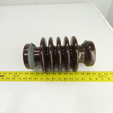Vintage 10-5/8" L Multi-Level Ceramic Porcelain Electric Insulator 6-1/8" OD