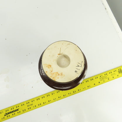 Vintage 10-5/8" L Multi-Level Ceramic Porcelain Electric Insulator 6-1/8" OD