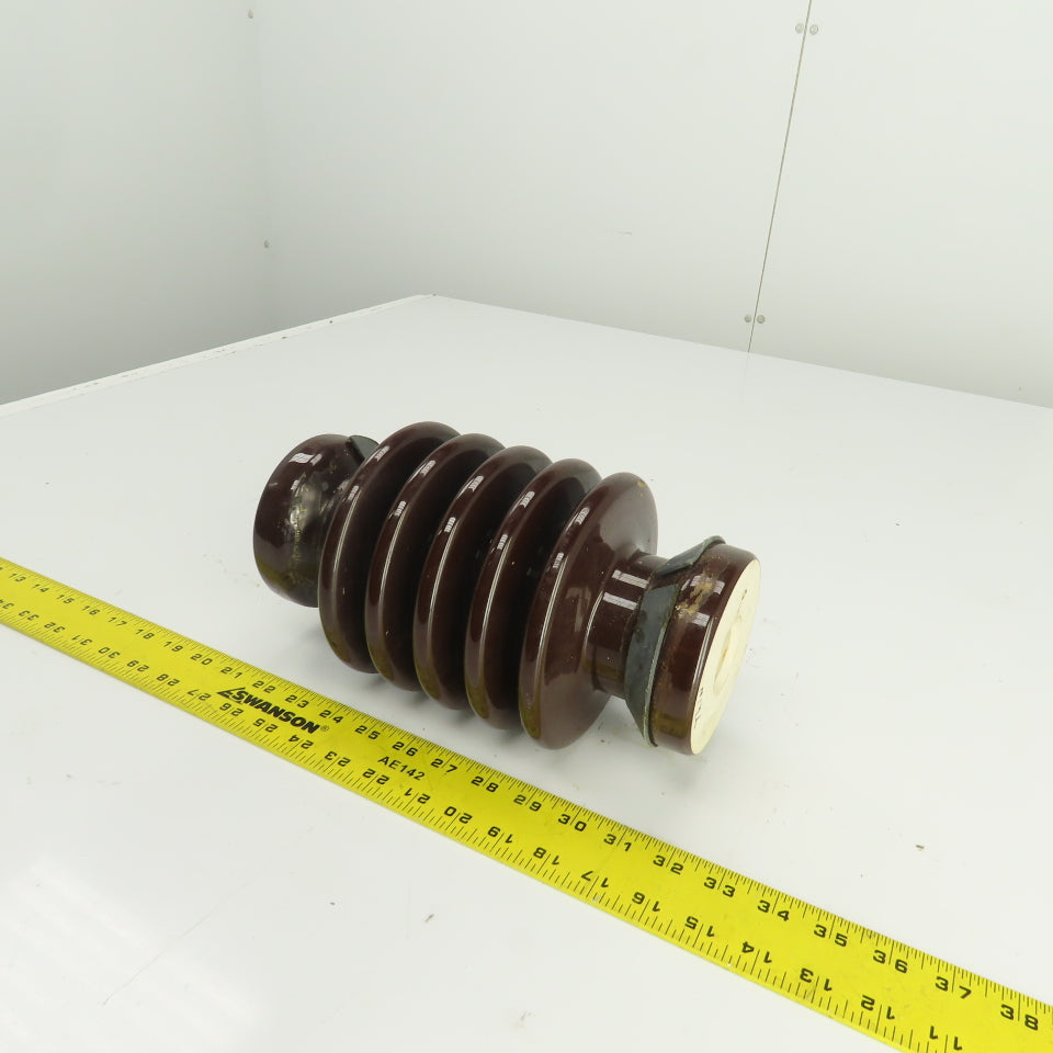 Vintage 10-5/8" L Multi-Level Ceramic Porcelain Electric Insulator 6-1/8" OD