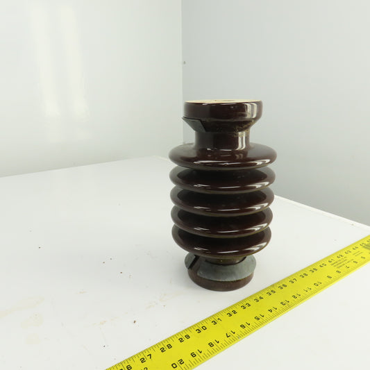 Vintage 10-5/8" L Multi-Level Ceramic Porcelain Electric Insulator 6-1/8" OD