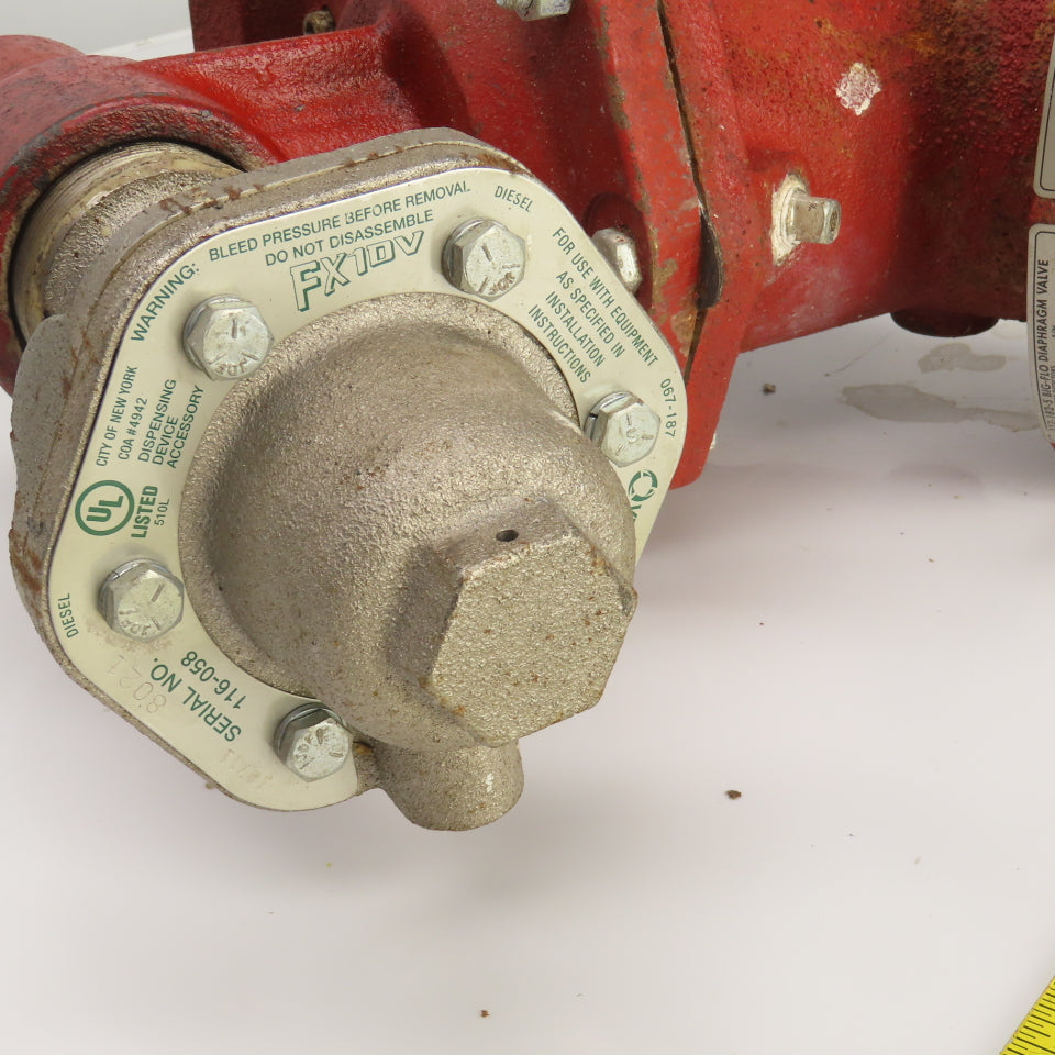 Red Jacket 117-182-5 Big-Flo 3'' Diaphragm Valve For Line Leak Detection.