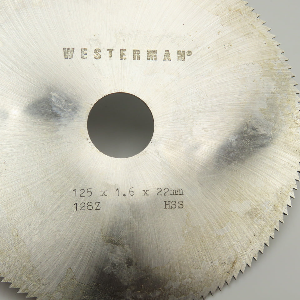 Westerman 125mm OD  x 1.5 x 22mm Arbor Straight Tooth Cutting Blade Lot Of 3