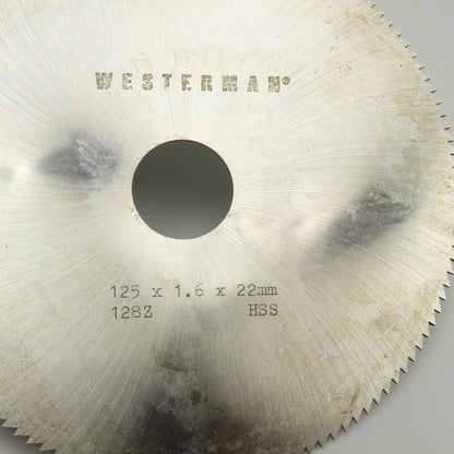 Westerman 125mm OD  x 1.5 x 22mm Arbor Straight Tooth Cutting Blade Lot Of 3
