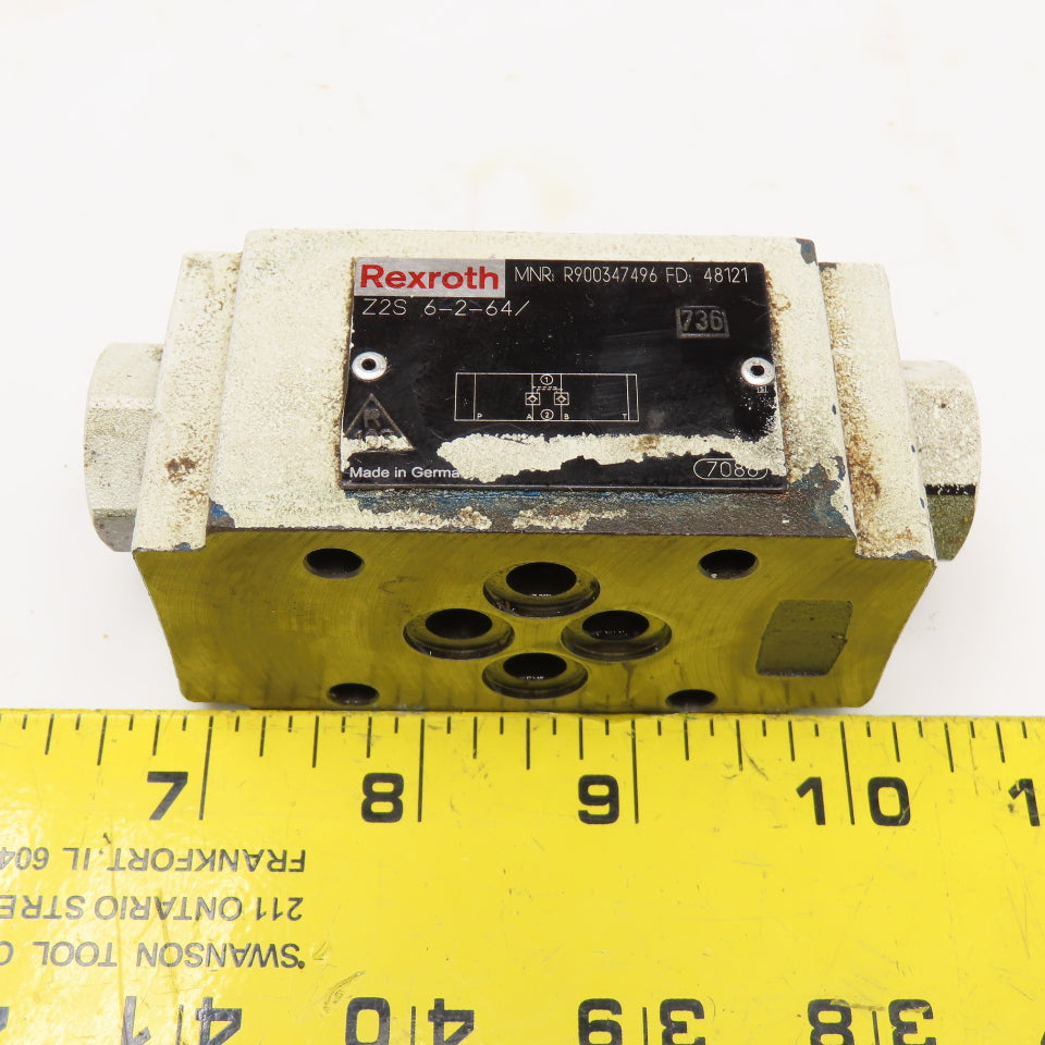 Rexroth R900347496 Pilot Operated Hydraulic Check Sandwich Valve