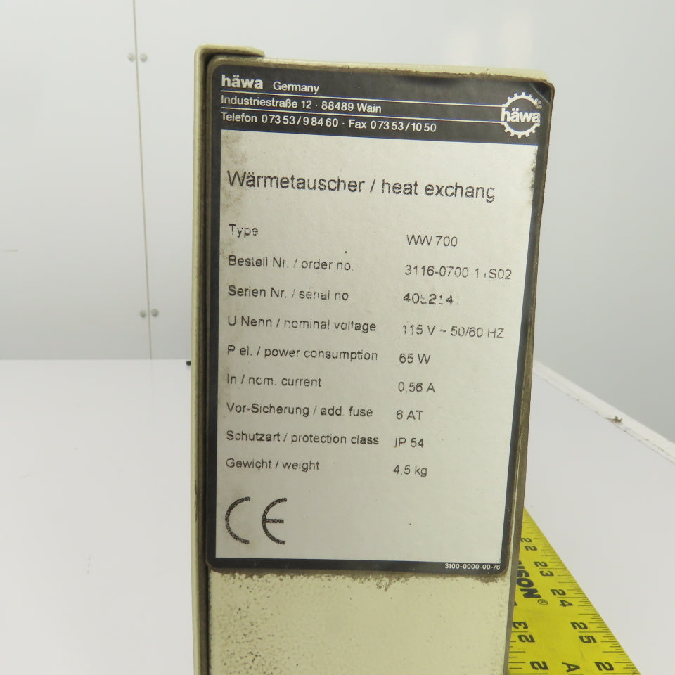 Hawa WW700 Heat Exchanger 115V 65W 0.56A