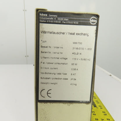 Hawa WW700 Heat Exchanger 115V 65W 0.56A