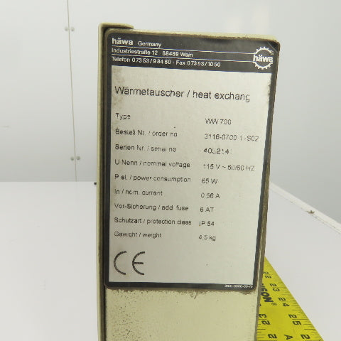 Hawa WW700 Heat Exchanger 115V 65W 0.56A
