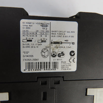 Siemens 3TK28 3TK2825-2BB40 Safety Relay 24VDC