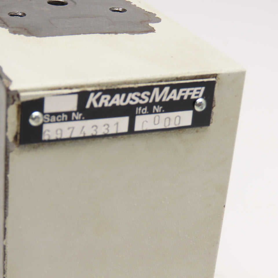 Krauss Maffei 6974331 Single Valve Manifold Block Parallel Port
