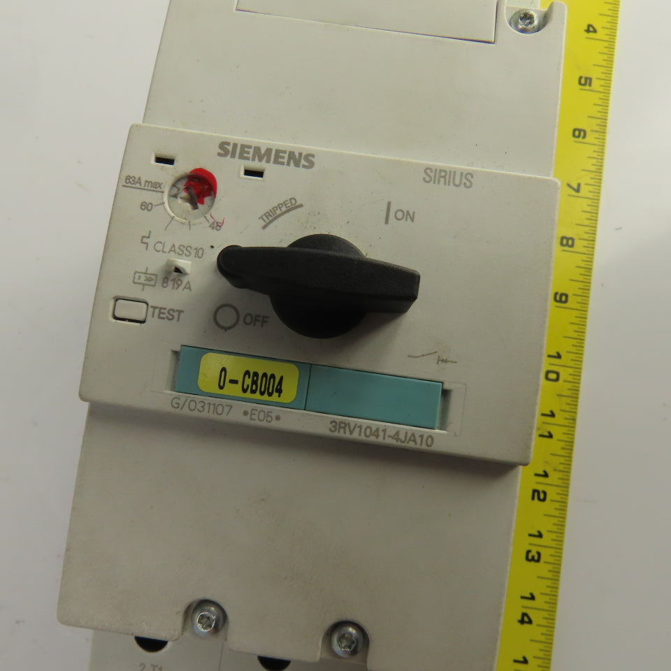 Siemens 3RV1041-4JA10 63A Motor Protector Circuit Breaker 5-15HP