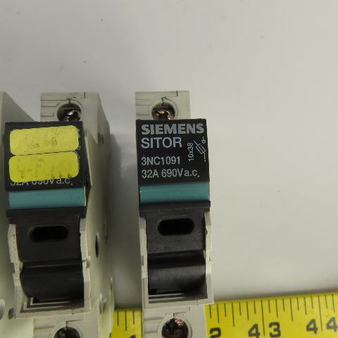 Siemens 3NC1091 Sitor 32A Single Pole Fuse Holder 690V AC Lot Of 11