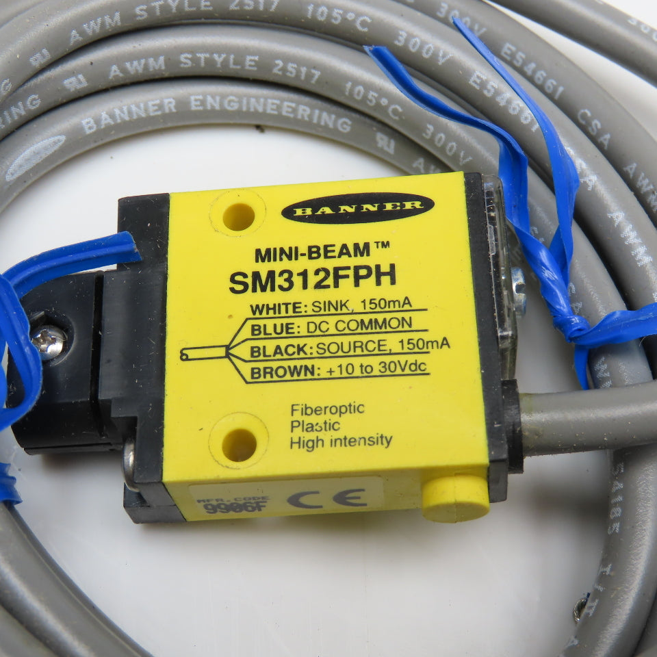 Banner SM312FPH Mini Beam 10-30VDC Fiber Optic Amplifier