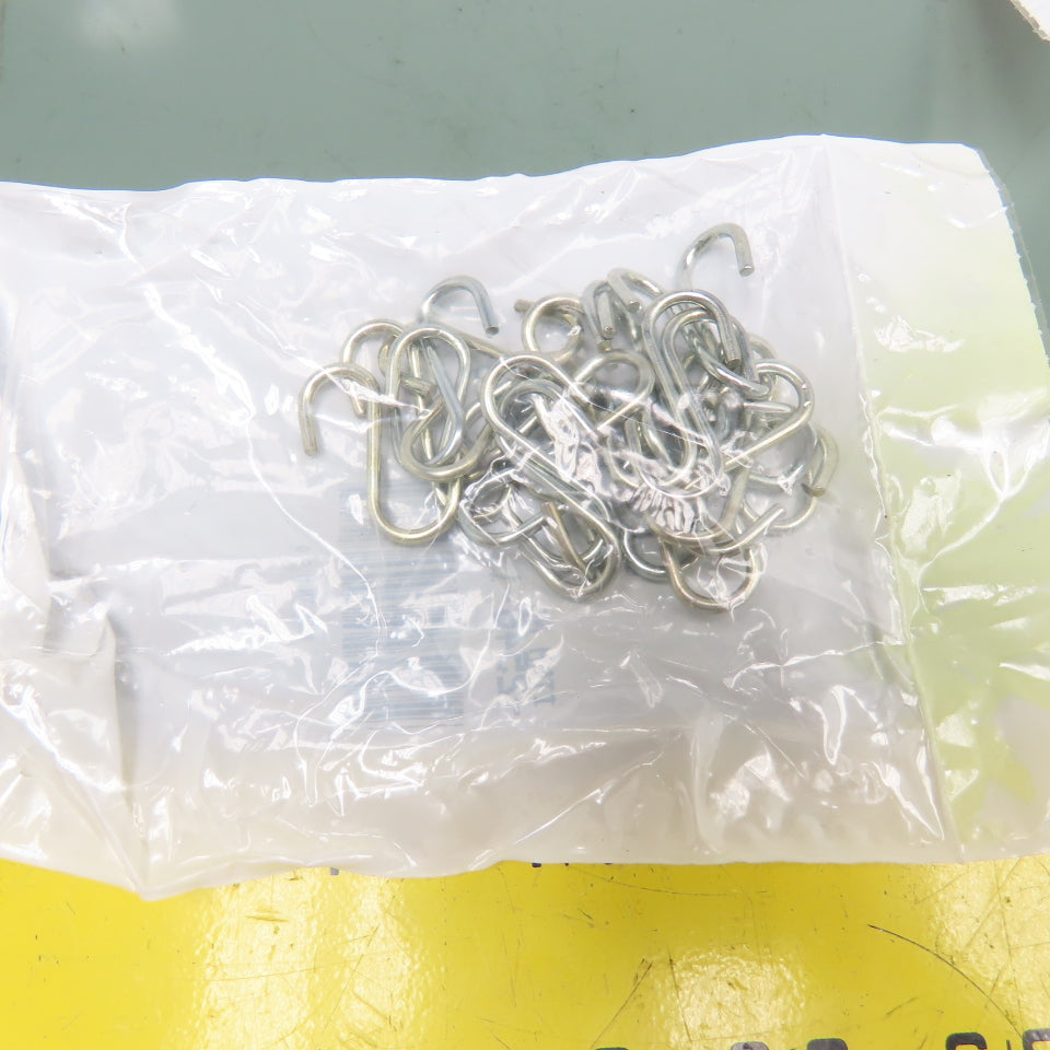 1" Long .080" Wire Diameter Open S Hook Zinc  55 Bags Of 25