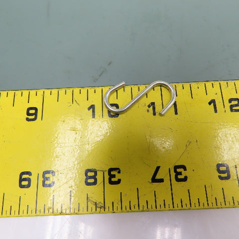 1" Long .080" Wire Diameter Open S Hook Zinc  55 Bags Of 25