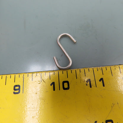 1" Long .080" Wire Diameter Open S Hook Zinc  55 Bags Of 25