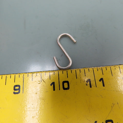 1" Long .080" Wire Diameter Open S Hook Zinc  55 Bags Of 25
