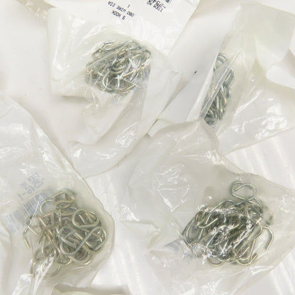 1" Long .080" Wire Diameter Open S Hook Zinc Lot Of 30 Bags of 25