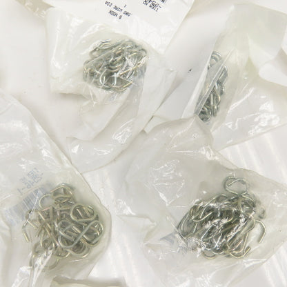 1" Long .080" Wire Diameter Open S Hook Zinc Lot Of 30 Bags of 25