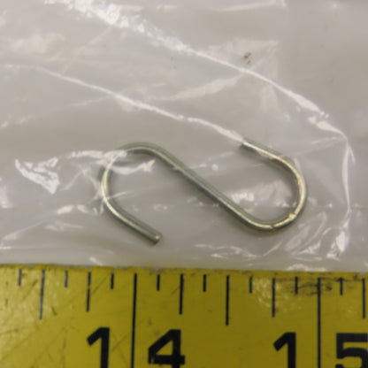 1" Long .080" Wire Diameter Open S Hook Zinc Lot Of 30 Bags of 25