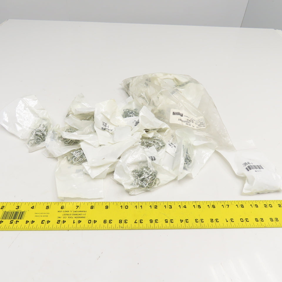 1" Long .080" Wire Diameter Open S Hook Zinc Lot Of 30 Bags of 25
