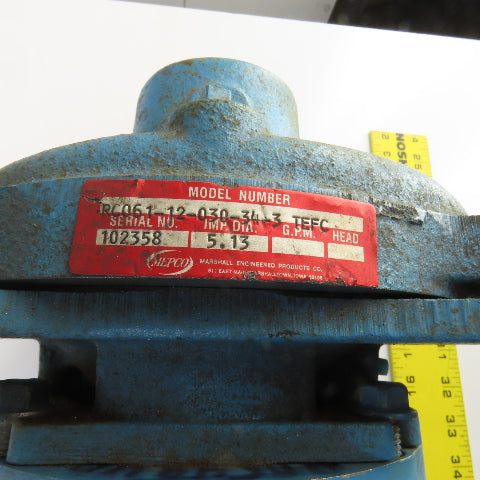 Mepco RC061-12-030-34-3 3HP End Suction Centrifugal Pump 230/460V 3PH 5.13" Imp.
