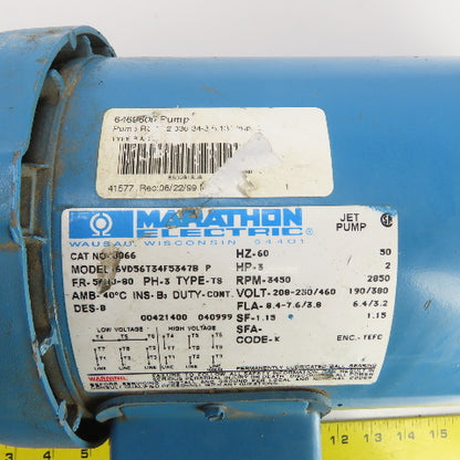 Mepco RC061-12-030-34-3 3HP End Suction Centrifugal Pump 230/460V 3PH 5.13" Imp.