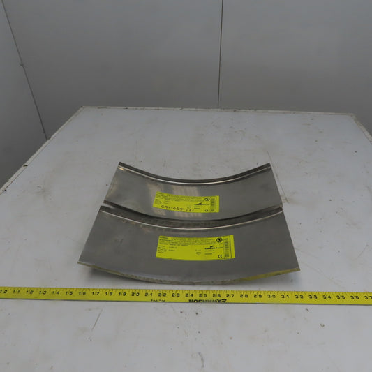 B-Line 808SS6-06-45VO12 Stainless Steel Outide 45° 6"W Cable Tray Cover Lot/2
