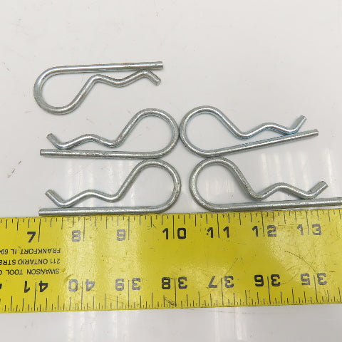 .178" x 3-1/4" Long Zinc Hitch Pin Hairpin Lot Of 5