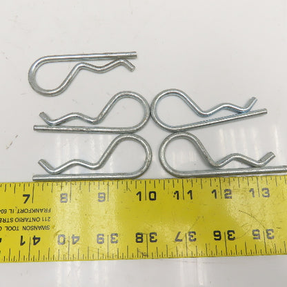 .178" x 3-1/4" Long Zinc Hitch Pin Hairpin Lot Of 5